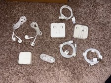 Lot of 9 Apple OEM Cables Chargers, Adapters Headphone
