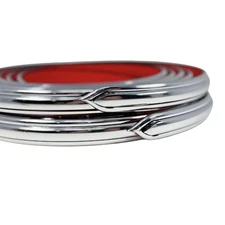 Vintage Style 7/8"  ALL CHROME Side Body Molding with Pointed Ends  25-780-99