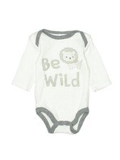 Baby Kiss Girls White Long Sleeve Bodysuit 3-6 Months