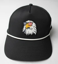 Branded Bills Unisex Party Eagle PVC Curved 5 Panel Rope Hat CD4 Black One Size
