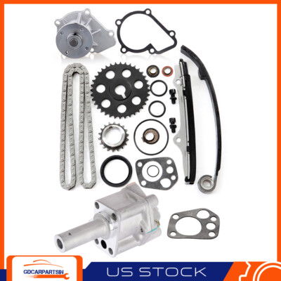 Fit 89-97 Nissan D21 Pickup 240SX 2.4L SOHC Timing Chain Water Pump Kit KA24E - Foto 4