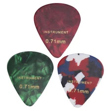 100Pcs Guitar Picks Universal Musical Instrument Parts Accessories Colorful CHU