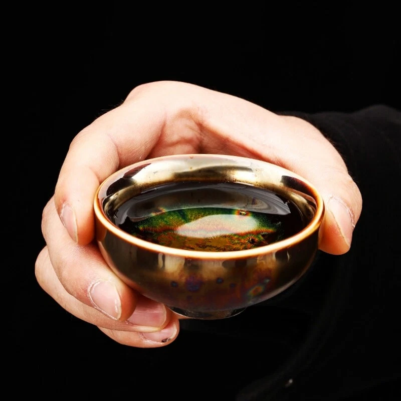 Juego de té completo cambio de horno porcelana Tianmu Jianzhan tetera Gaiwan tazas de té Foto 2 de 4