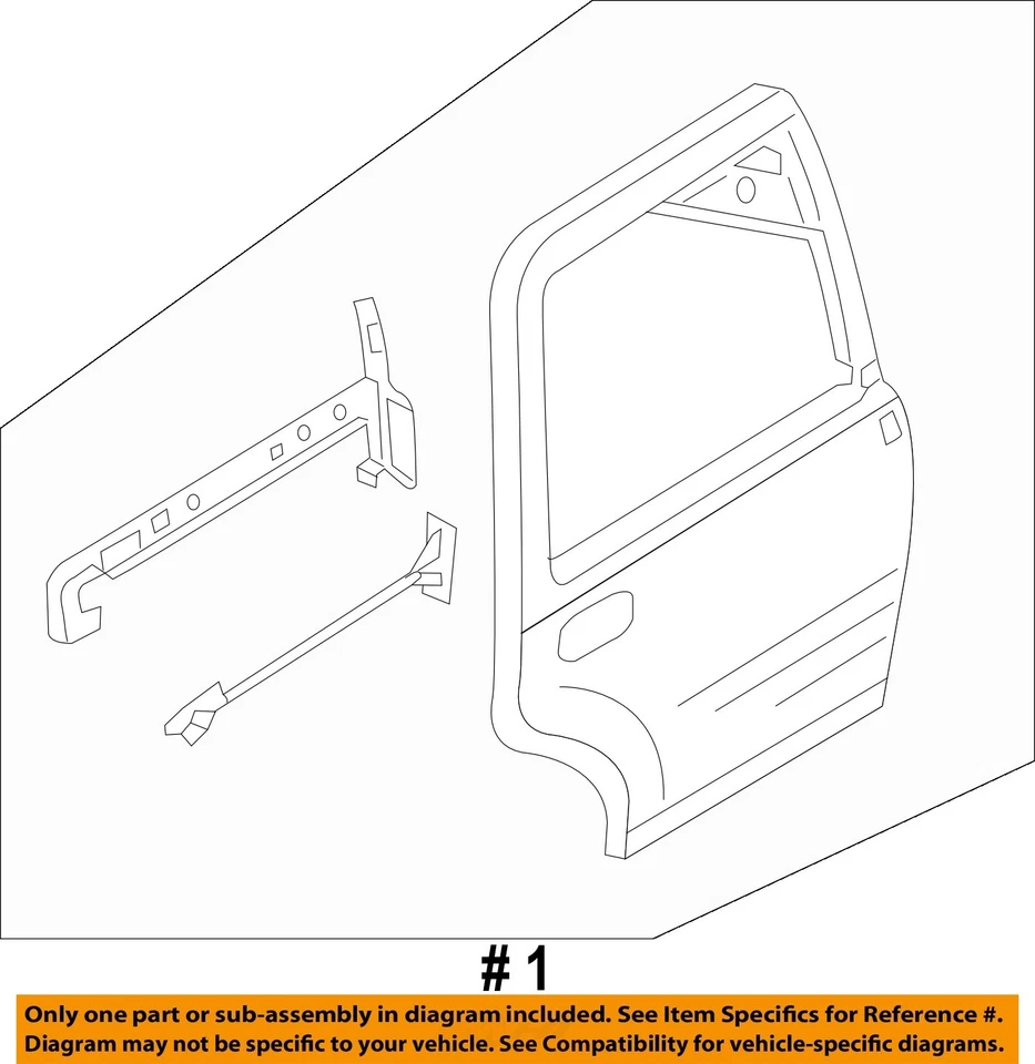 Gold Passenger Rear Door OEM 2003 2004 2005 2006 Lincoln Navigator - Изображение 4 из 4