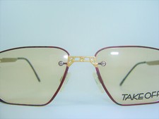 Take Off, luxury eyeglasses, Aviator, Pilot, square Titanium frames NOS vintage