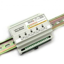 Módulo de relé Internet/Ethernet SNMP 5 CAJA DE RIEL DIN, reloj en tiempo real, HTTP/XML