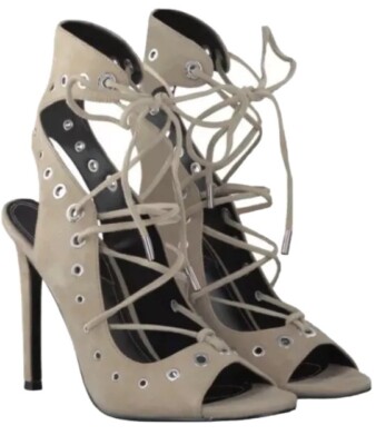 Kendall Kylie Women’s Beige Suede Effect Sandals UK Size New  in box UK