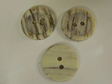 NEW 15 pcs 3/4 INCH WOOD GRAIN DESIGN BUTTONS 2 HOLE W/RIM