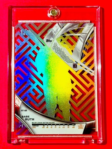 Babe Ruth SILVER MAZE ACETATE REFRACTOR TOPPS TEK HOT YANKEES INSERT CARD! - Picture 7 of 7