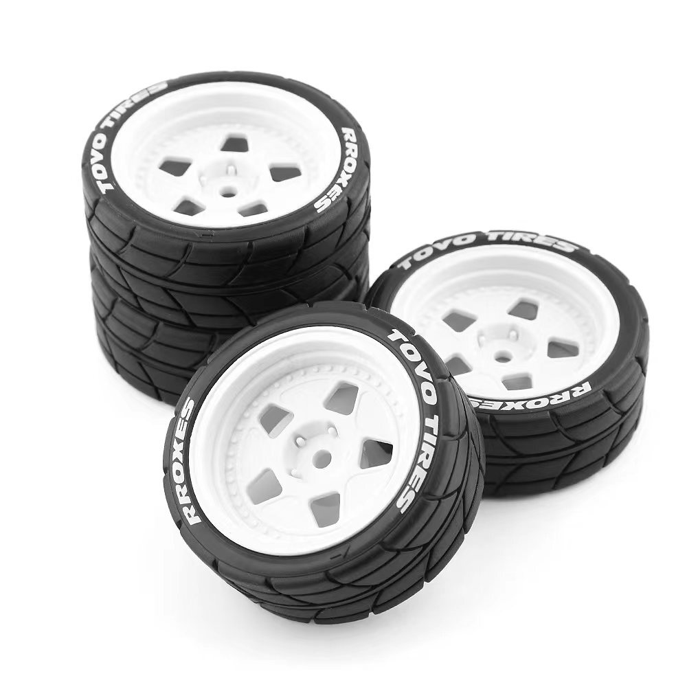 1/10 Onroad Rc Car Wheels Tires Set For Hpi Rs4 Tamiya tt01e tt02