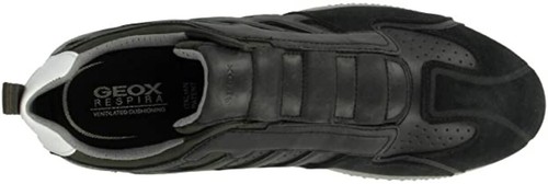 Geox Respira Sport Snake 2 Herren Sneakers Halbschuhe 0948DA Schwarz - Picture 4 of 5