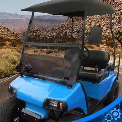 Fit 2000.5-UP Club Car DS Golf Cart Tinted Windshield Windscreen Folding