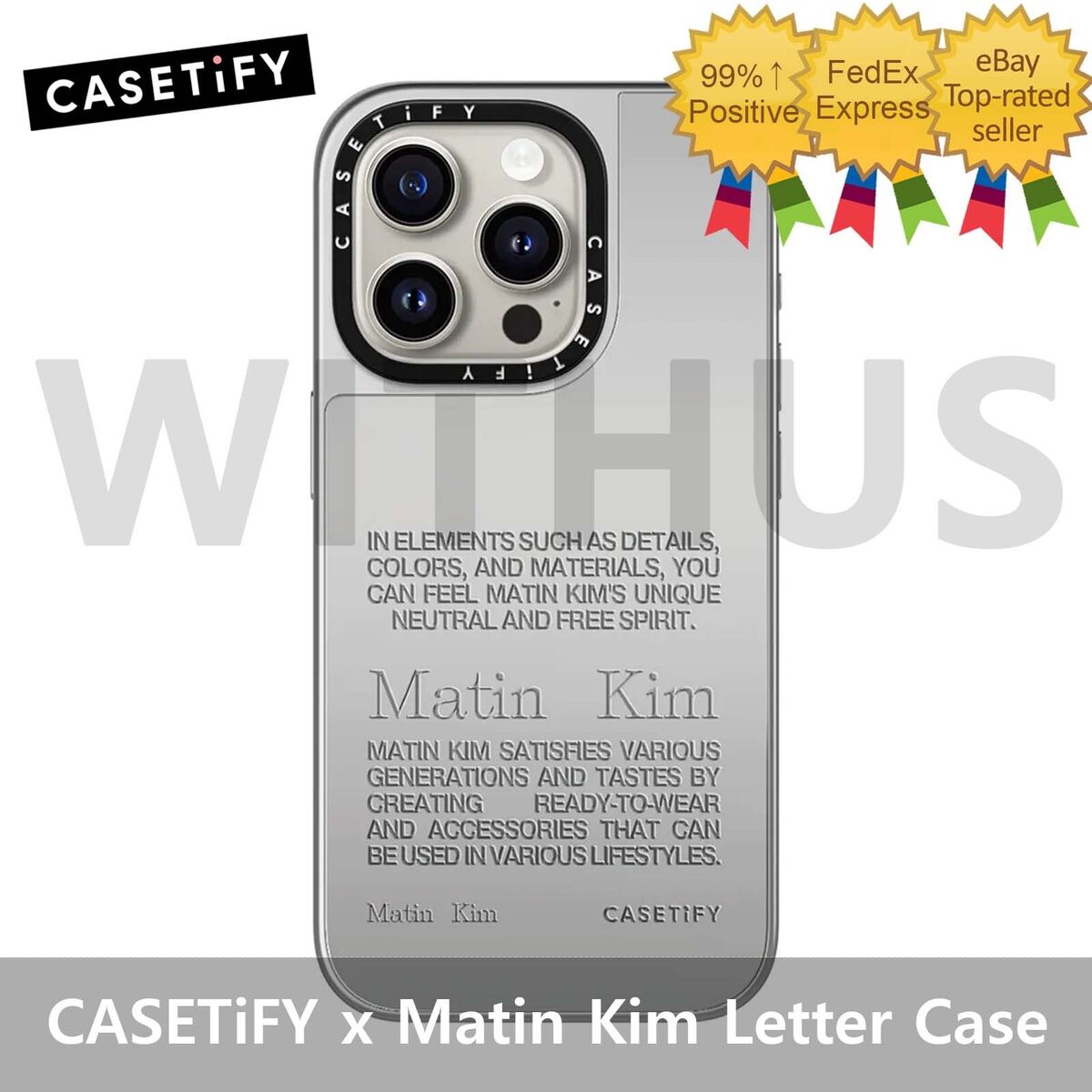 CASETiFY x Matin Kim iPhone 15 Pro Letter Magsafe Mirror CASETiFY x Matin Kim iPhone 15 Pro Letter Magsafe Mirror