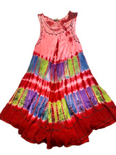 Siddhartha Anthropologie Dress Womens Free Size Embroidered Boho Hippie Maxi