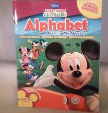 Mickey Mouse Club House Alphabet Learning Work Book Reward Stickers     R4-1