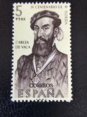 BM053 SPANIEN 1960 Mi.-Nr.: 1200 ** Eroberungsgeschichte Amerikas C. de Vaca  - Bild 1 von 4