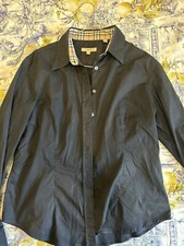Camicia Donna Burberry Taglia L Colore Nero Con Colletto A Righe