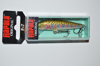 rapala f-7 rt f07 rainbow trout balsa lure 2 3/4'' 1/8 oz minnow lure floating