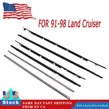 Outside Window Belt Moulding Weatherstrip For Toyota land Cruiser 91-98 6PCS