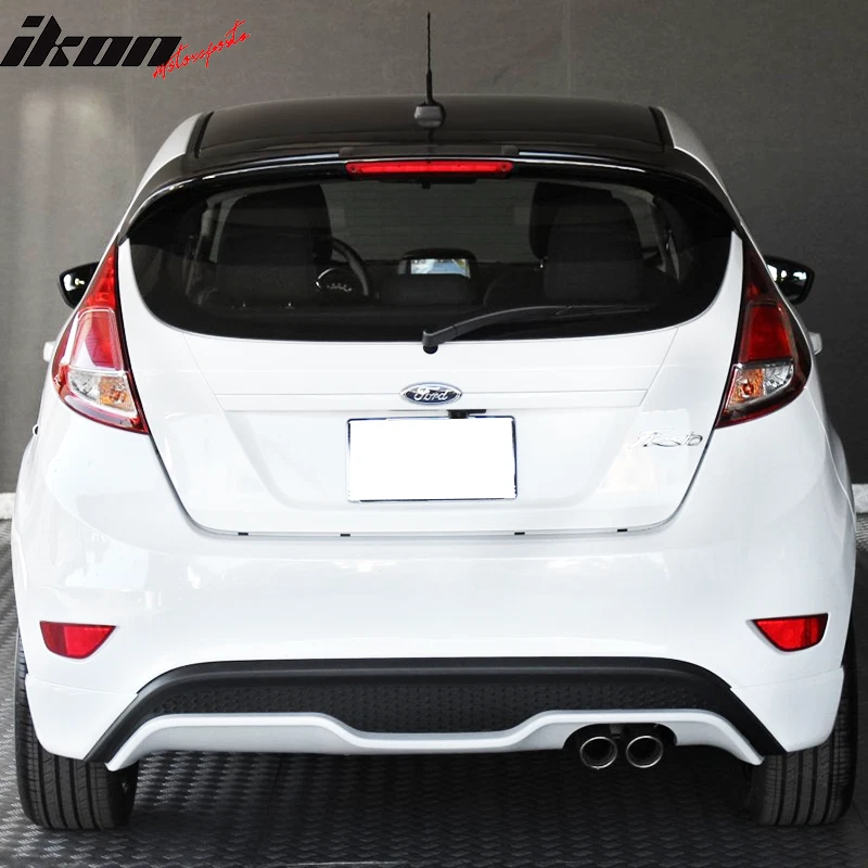 Fits 11-19 Ford Fiesta Hatchback ST Style Rear Roof Spoiler Matte Black ABS Wing - Image 2 of 4