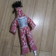 Dammit Doll Original Stress Relief Plush 12in Red White Paisley yarn hair  GAG