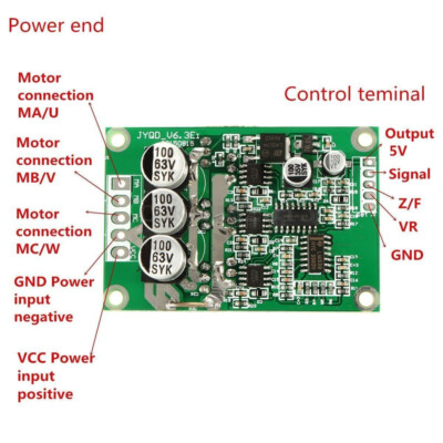 Brushless Motor Controller DC 12V-36V 500W Hall Motor Balanced Auto Driver Board