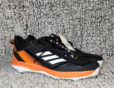Adidas Men's ICON 7 Boost Baseball Cleats - White/Black/Orange