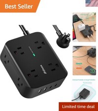 Power Strip Surge Protector - 6FT Cord, 8 Outlets, 4 USB Ports, Home Essentials