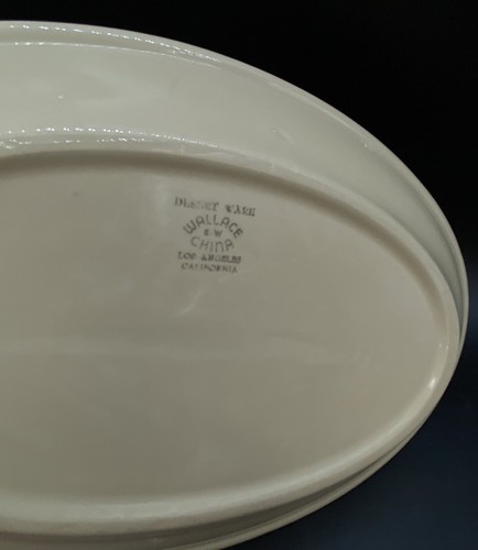Vintage Wallace China Dotine geometrisches Muster Restaurant Platte 11,25 x 7,75"" - Bild 5 von 5