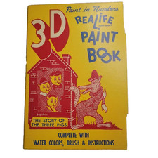 Vintage Devolan Realife Paint By Numbers The Three Little Pigs Painting Kit