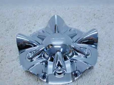 KMC 255L190 CUSTOM ALLOY WHEEL NEW CHROME BOLT ON CENTER CAP & KEY #2C-5