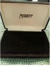Vintage Strawbridge & Clothier Department Store Jewelry Box Velvet & lined  VGUC