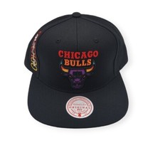 Mitchell Ness Chicago Bulls High Grade Black Adjustable Snapback Hat Cap