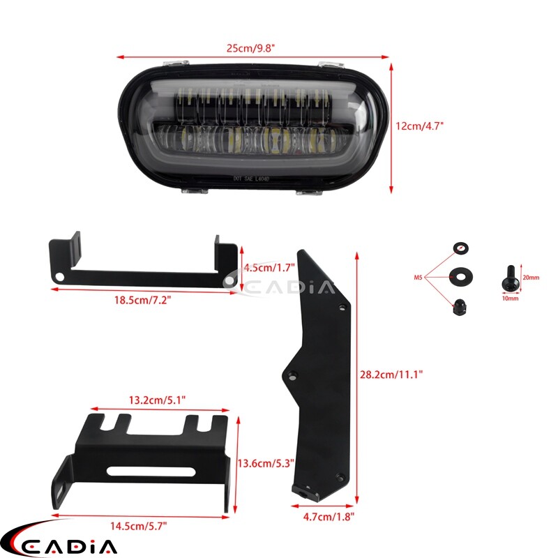 Front Fairing W/ LED Headlight Turn Signals Light For Harley Fat Bob FXFB FXFBS