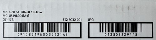 Canon GPR-51 Color Toner Cartridge Set For imageRUNNER C250 C255 C350 C355 OEM - Picture 18 of 19
