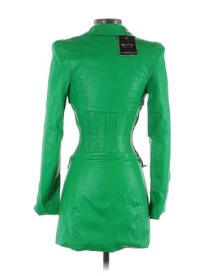 eliya the label Green dress with vegan leather . Size XS - XXS | eBay eliya the label Green dress with vegan leather . Size XS - XXS | eBay
