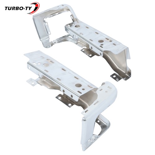 For 2023-2025 Ford F250-F450 Heavy Duty Bumper End Caps Chrome No Sensor Holes - Picture 12 of 24