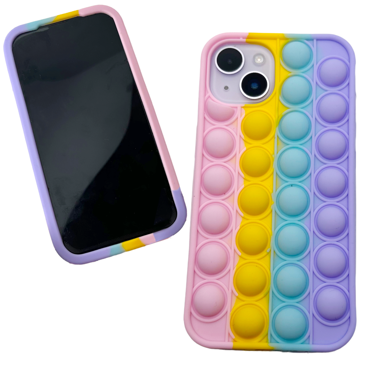 Toys Pop It Phone Case Iphone 10 POP IT PUSH BUBBLE RAINBOW STRESS