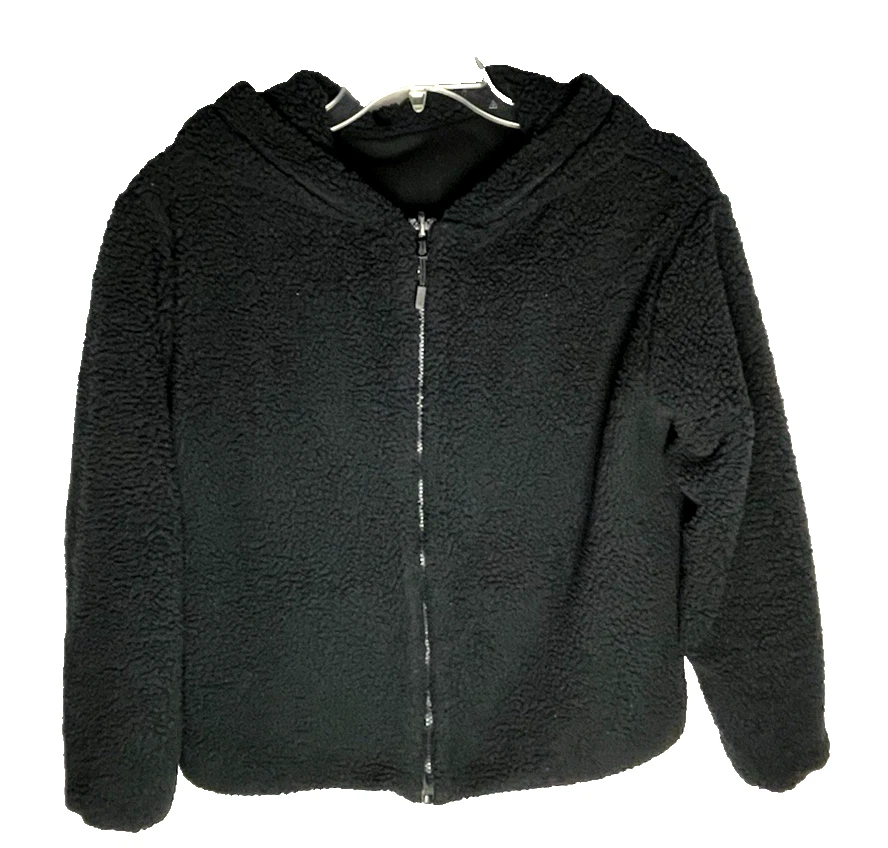 UNDERCOVER Felpa con cappuccio Victoria's Secret ROSA logo grafico reversibile in pile taglia M nera B*O