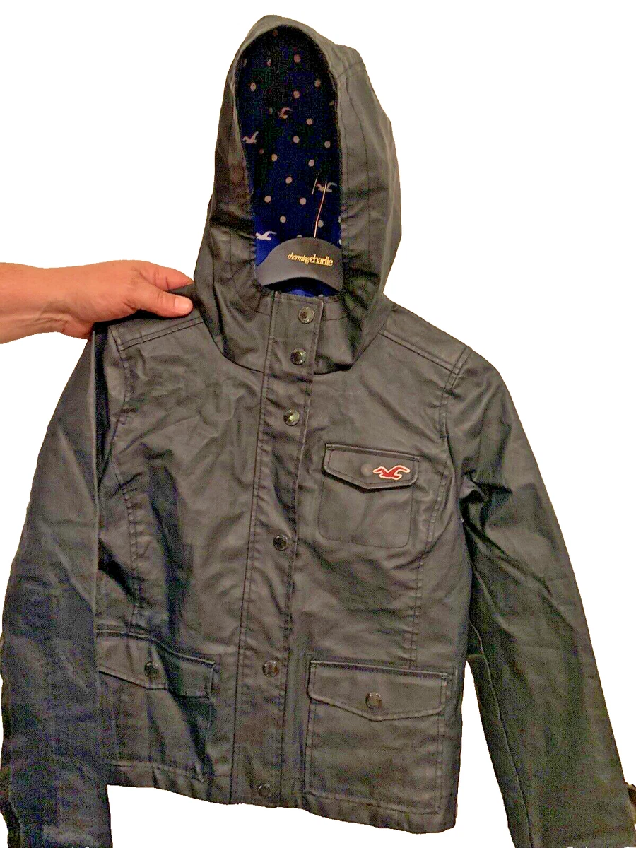 Hollister rain jacket womens sales