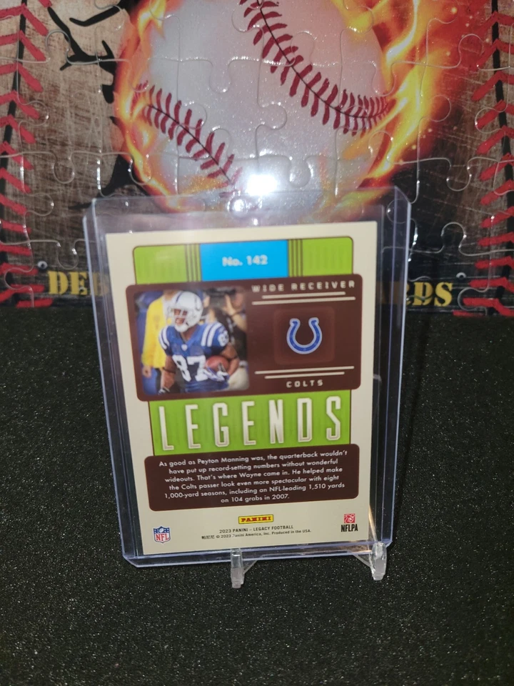 2023 Legacy Football Reggie Wayne LEGENDS RED /299 COLTS - Image 2 of 2