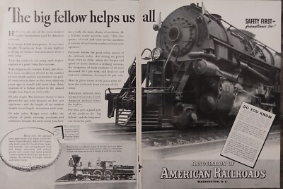Original Railroad & Trains ADs: The big fellow helps us all American Railroads