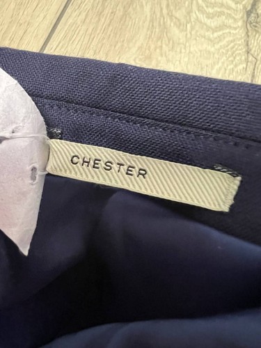 Men's Chester Blazer Wool Jacket Navy 44R M-L classic - Picture 3 of 11