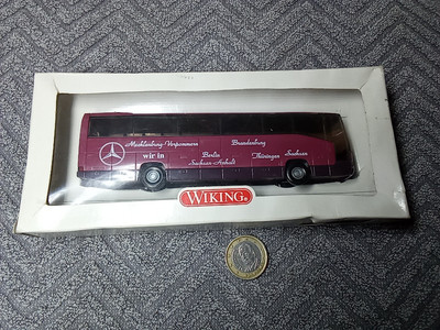 XX602 Wiking H0 1:87 Mercedes Benz O 404 RHD Reisebus 71401 Mit Ovp Werbemodell