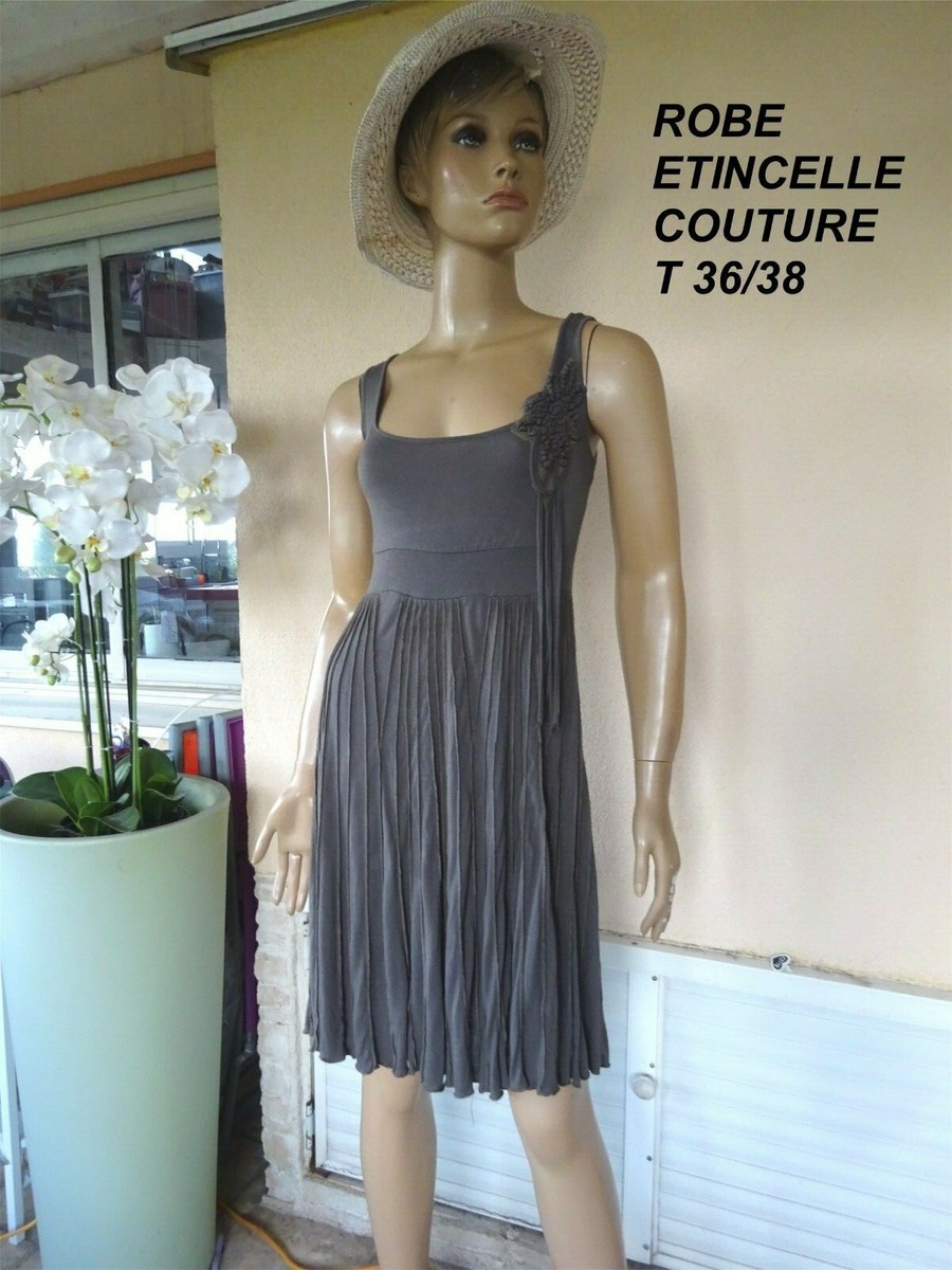 Robe Etam Taille 36 En Lyocell Couleur Brique - Comme Neuve, Portée Une Seule Fois