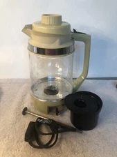 Vtg ProctorSilex Glass Electric Coffee Percolator WhiteFlowers Model # P008HA
