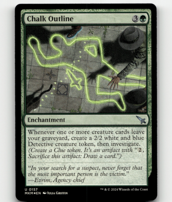 FOIL - MTG Chalk Outline 157 - Murders at Karlov Manor | eBay