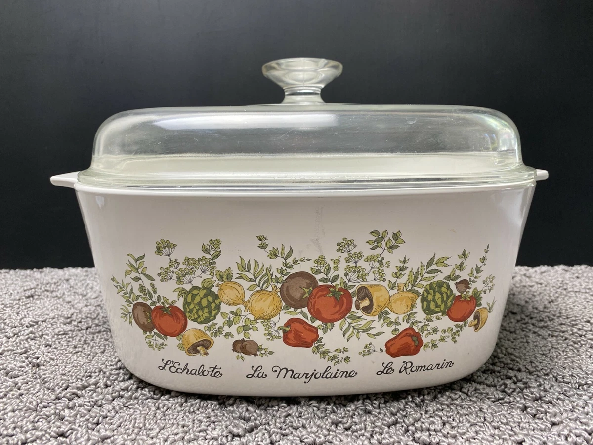 Vintage Corning Ware Spice of Life 5 qt Casserole Dish Dutch Oven A-5-B w/  Lid B