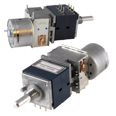 ALPS 50K Potentiometer logarithmisch mit Motor stereo RK27 Das Blaue RK27112MC - Bild 1 von 4
