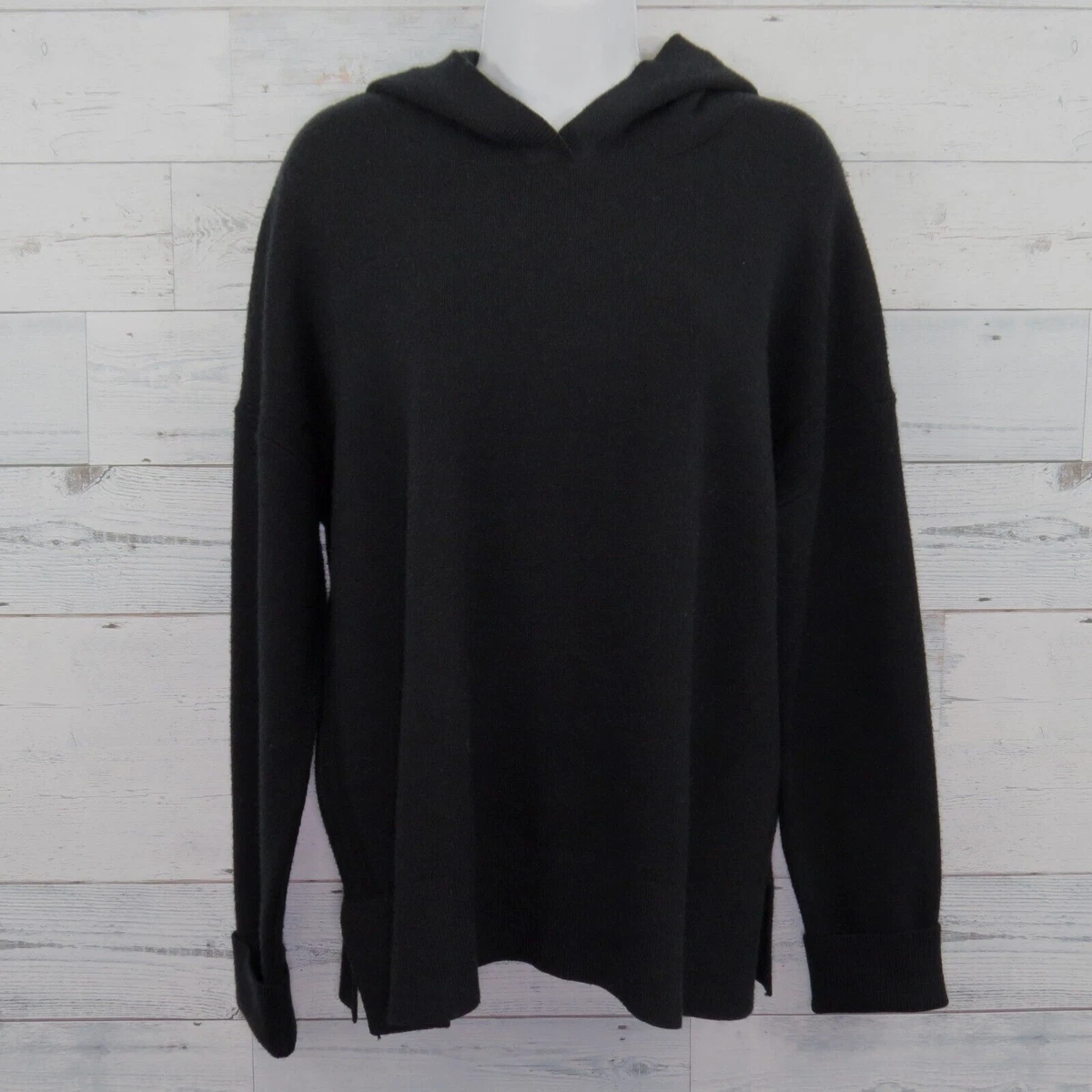 Caslon Black Hooded Pullover Sweater Womenu0026#039;s Extra Large | eBay